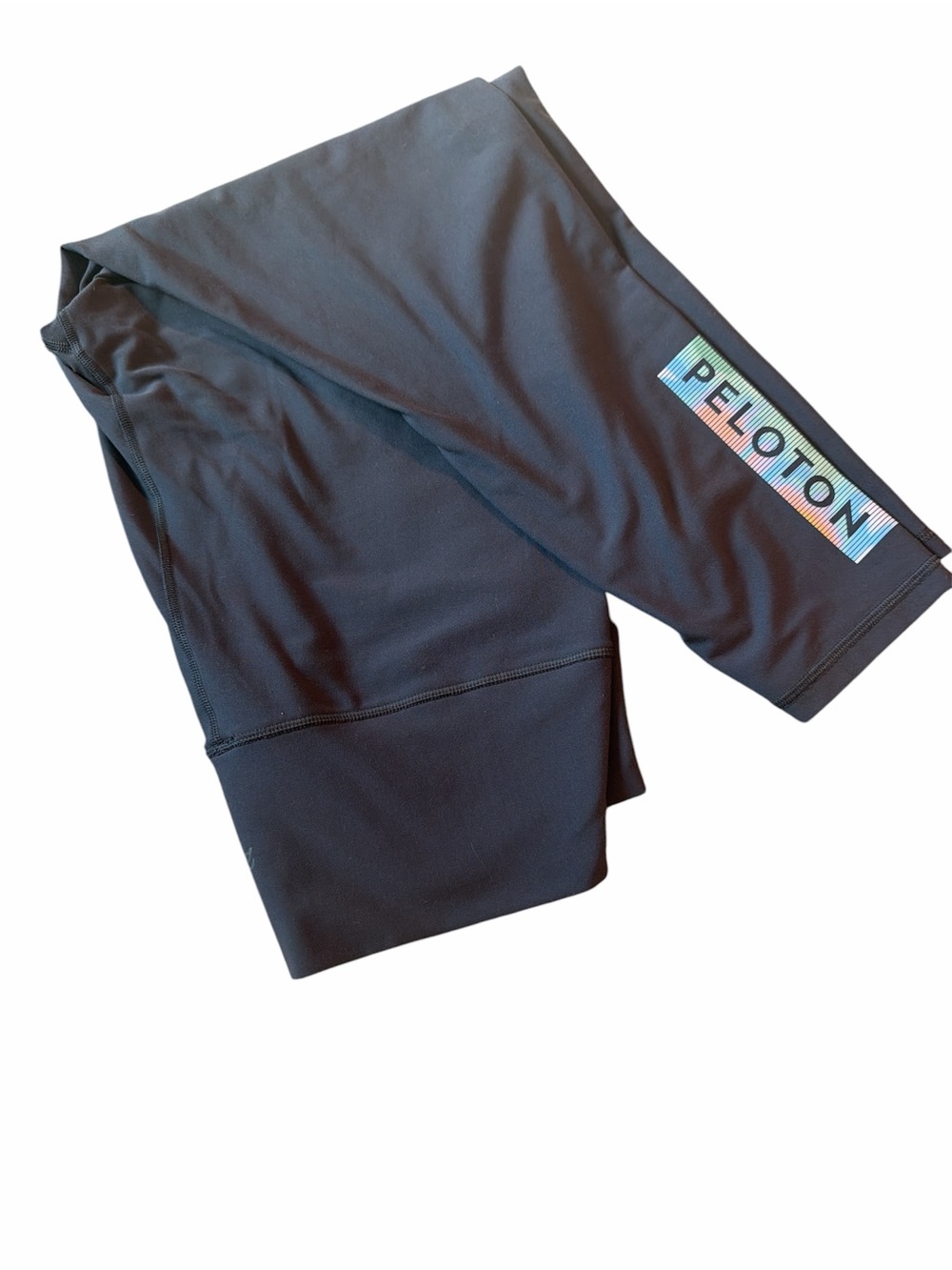 Peloton Black Leggings with Rainbow Logo